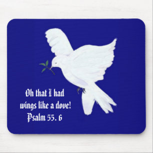 Wings like a Dove-Bible Quote Mouse Mat