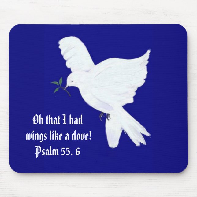 Wings like a Dove-Bible Quote Mouse Mat (Front)
