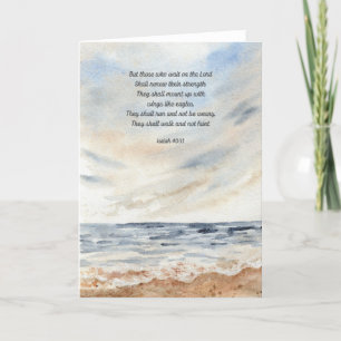 Wings Like Eagles Christian Bible Verse Card