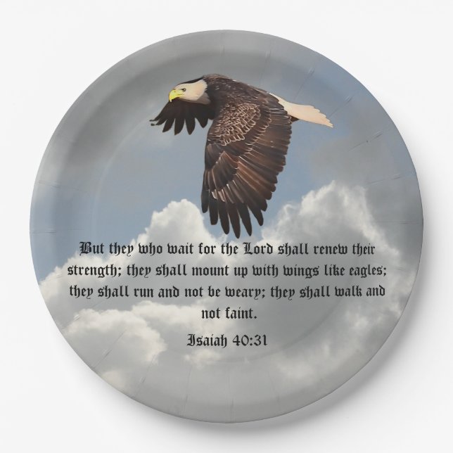 WINGS LIKE EAGLES PAPER PLATE (Front)