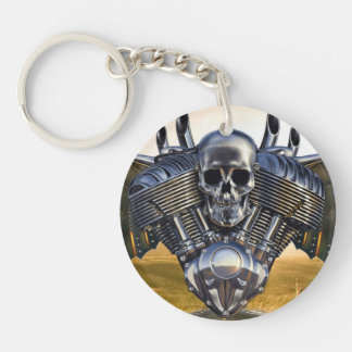 Wings of Anarchy Circle Keychain