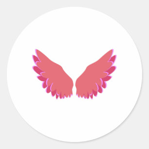 Wings of Angel Classic Round Sticker