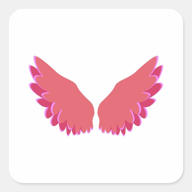 Wings of Angel Square Sticker (Front)