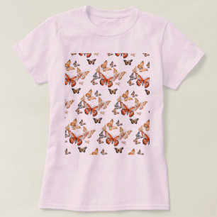 Wings of Beauty: Women’s Butterfly Print T-Shirt