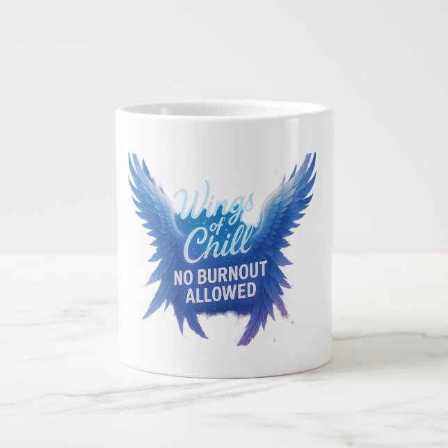 Wings of Chill Mug – No Burnout Allowed Coffee Cup (Front)