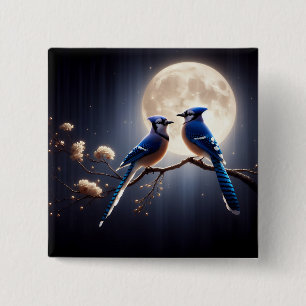 Wings of Courage – Vibrant Bluejays 15 Cm Square Badge