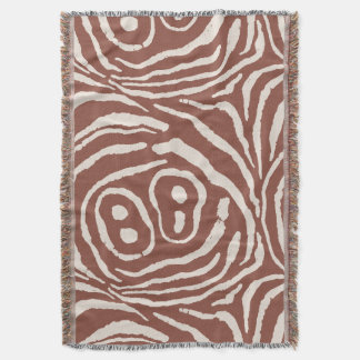 Wings of Echo Rust Clay Pale Sand Throw Blanket