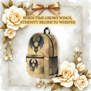 Wings of Eternity – The Timeless Guardian. Printed Backpack