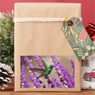 Wings of Faith Sparkling Violet-ears Hummingbird Rectangular Sticker