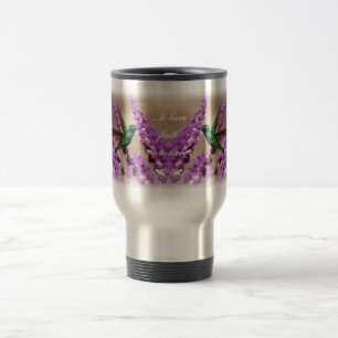Wings of Faith Sparkling Violet-ears Hummingbird Travel Mug
