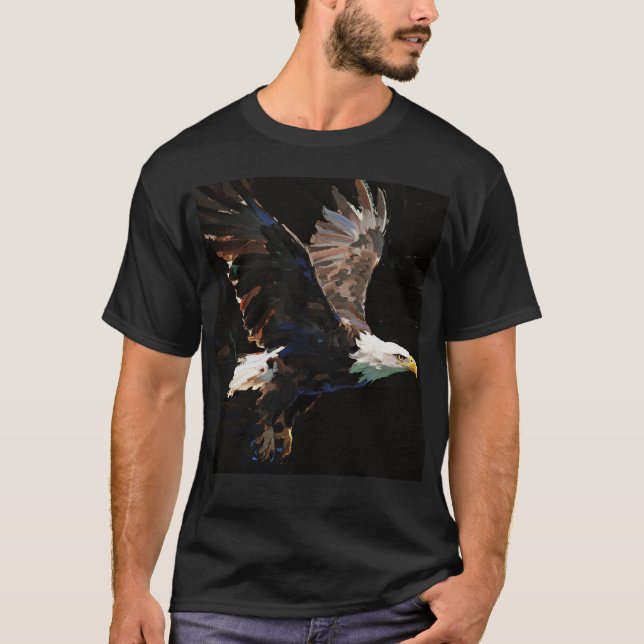 Wings of Freedom: Bald Eagle in Flight T-Shirt (Front)