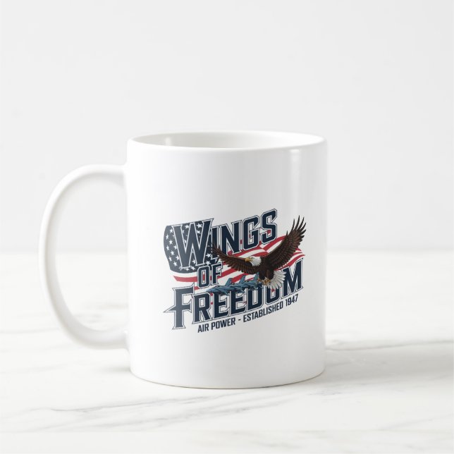 Wings of freedom coffee mug (Left)