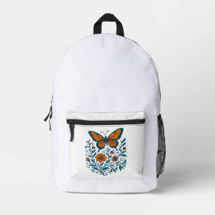 Wings of Garden Harmony Printed Backpack