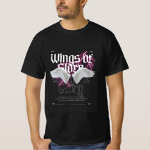 Wings of Glory - Modern Neon Angel Wings Typograph