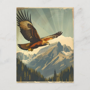 Wings of Glory: Vintage Flight of the Golden Eagle Postcard