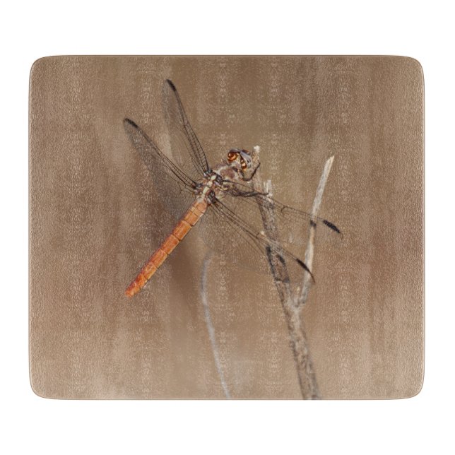 Wings of Gold Dragonfly Cutting Board (Front)