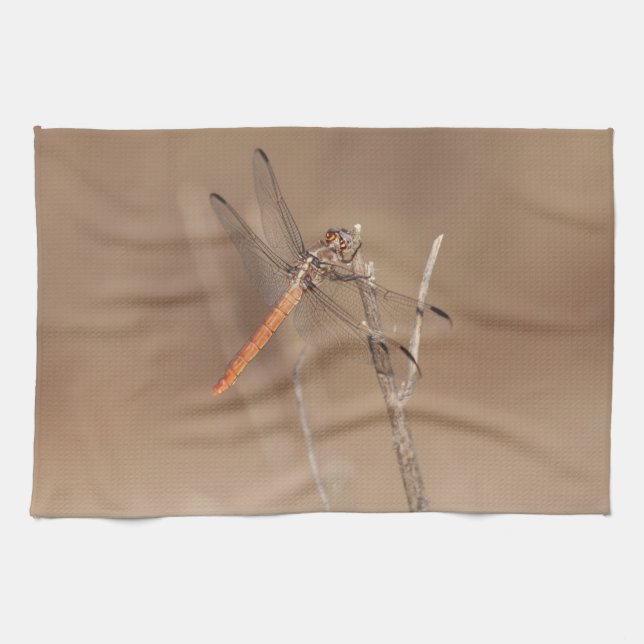 Wings of Gold Dragonfly Tea Towel (Horizontal)
