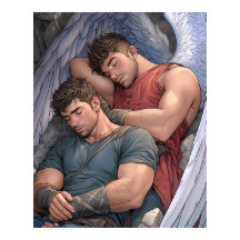 Wings of Harmony - Masculine Male Fairy Poster