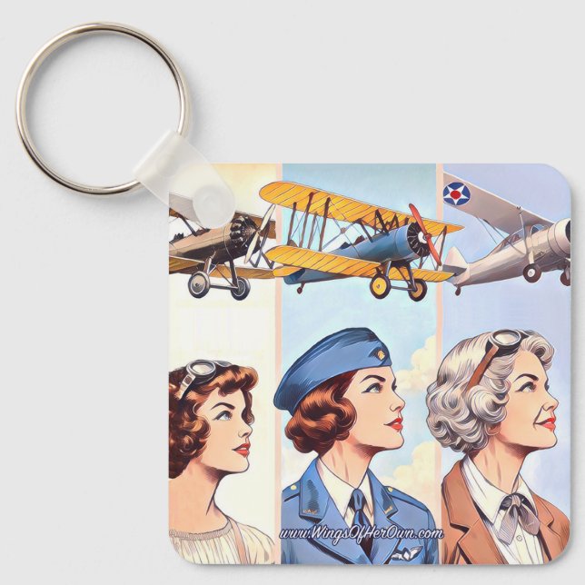 Wings of Her Own keychain (Front)