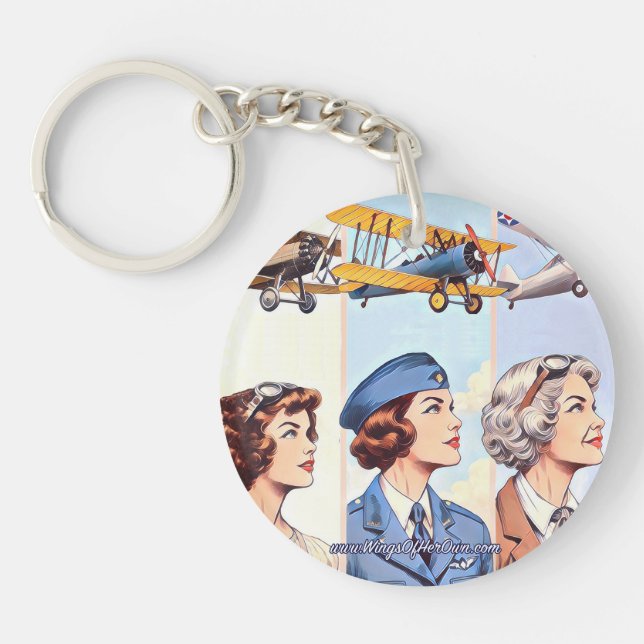Wings of Her Own keychain (Front)