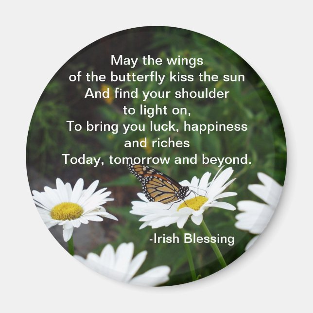 Wings of the Butterfly-Irish Blessing magnet (Front)