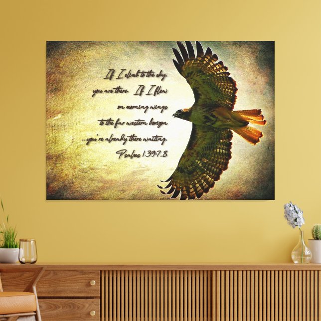 Wings of the Morning Inspirational Canvas Print (Insitu(LivingRoom))