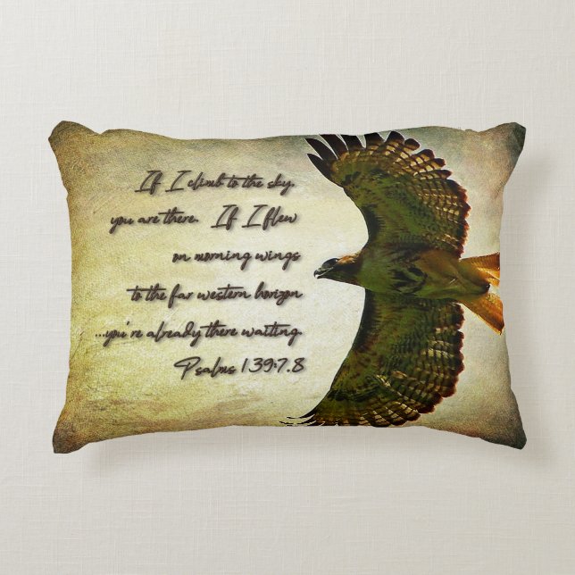 Wings of the Morning Inspirational Decorative Cushion (Front)
