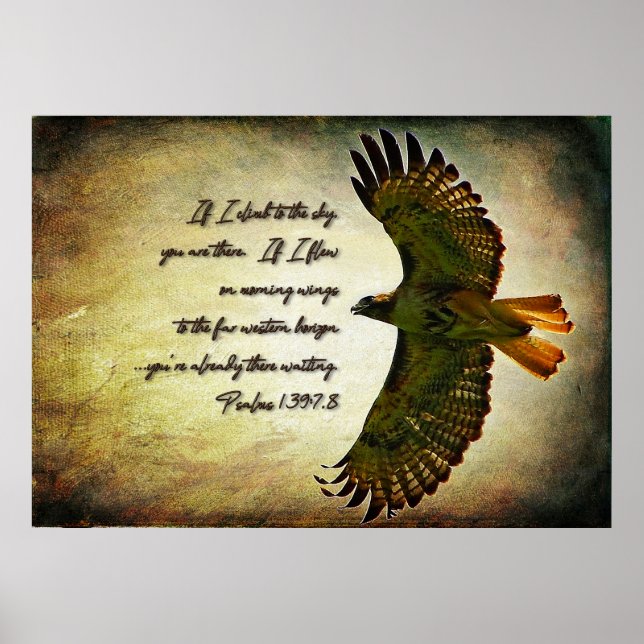 Wings of the Morning Inspirational Poster (Front)