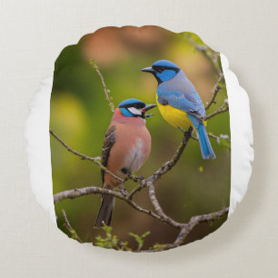 Wings of the Wild – The Beauty of Birds Round Cushion