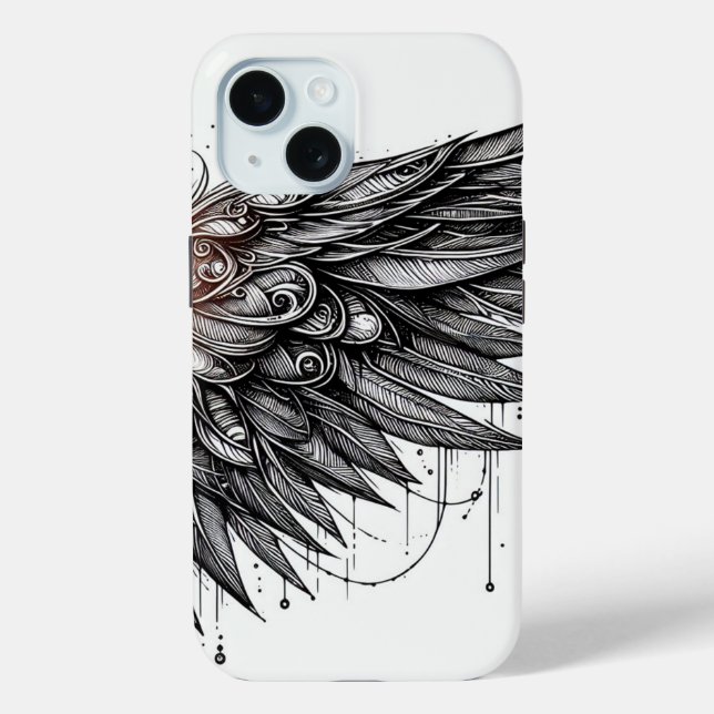 Wings of Tomorrow: Futuristic Fine Line Case (Back)