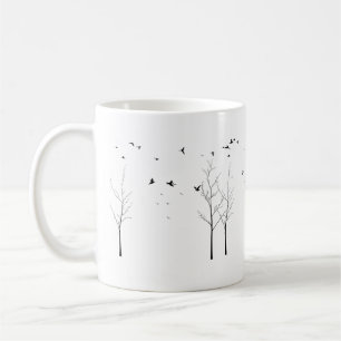 Wings of Tranquillity – A Minimalist Nature Escape Coffee Mug