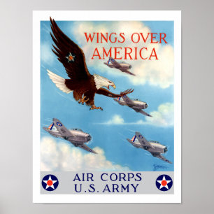 Wings Over America -- Air Corps WW2 Poster