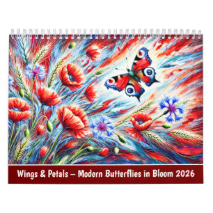Wings & Petals – Modern Butterflies in Bloom 2026 Calendar