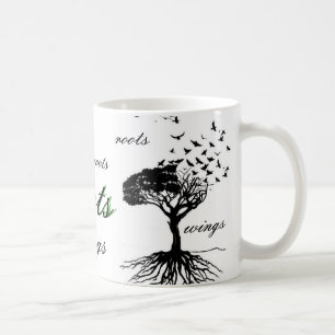 Wings & Roots Coffee Cup Birds Flying Mug Home