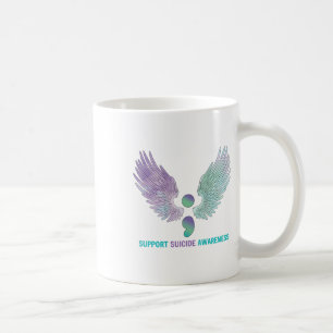 Wings Semicolon Support Suicide Awareness Teal &am Coffee Mug