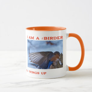 Wings Up Eastern Bluebird Birder Mug