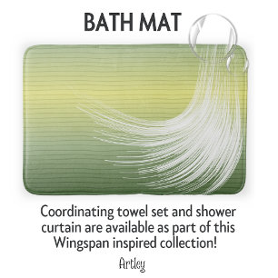 Wingspan Inspired Board Game Tabletop Gamer Pastel Bath Mat