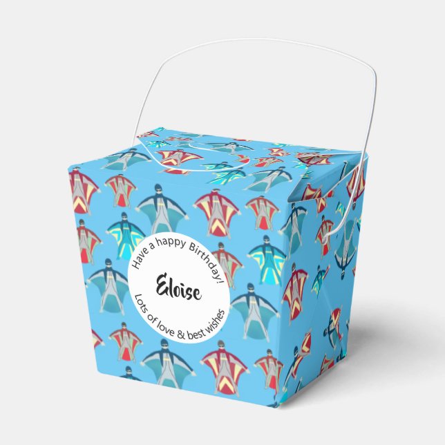 Wingsuit Skydiving Favour Box (Front Side)