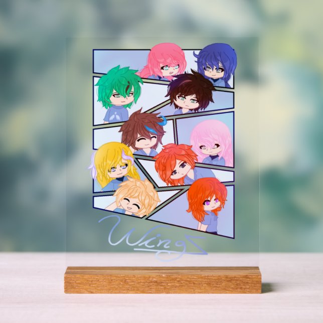 Wingz Multi Character Acrylic Sign (Neutral)