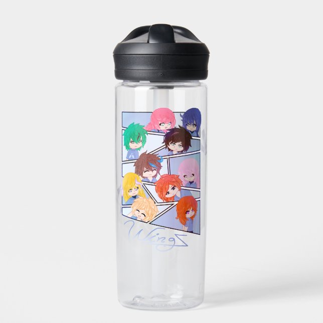 Wingz Multi Character Water Bottle (Front)