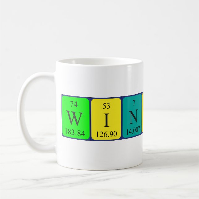 Winifred periodic table name mug (Left)