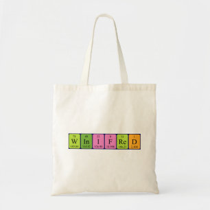 Winifred periodic table name tote bag