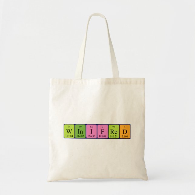 Winifred periodic table name tote bag (Front)