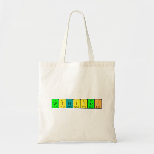 Winifred periodic table name tote bag (Front)