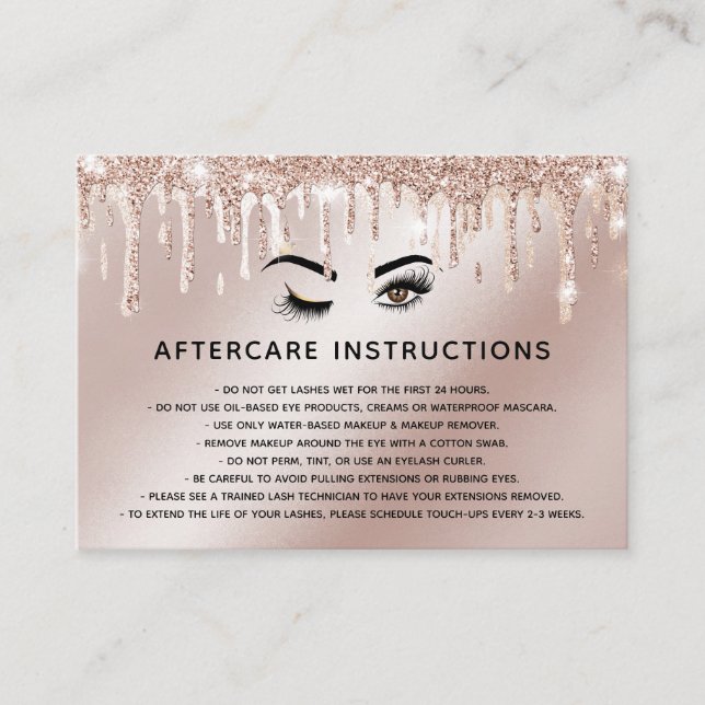 Wink Beautiful Brown Eye with Gold Crown Aftercare Referral Card (Front)