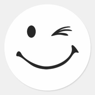 wink classic round sticker
