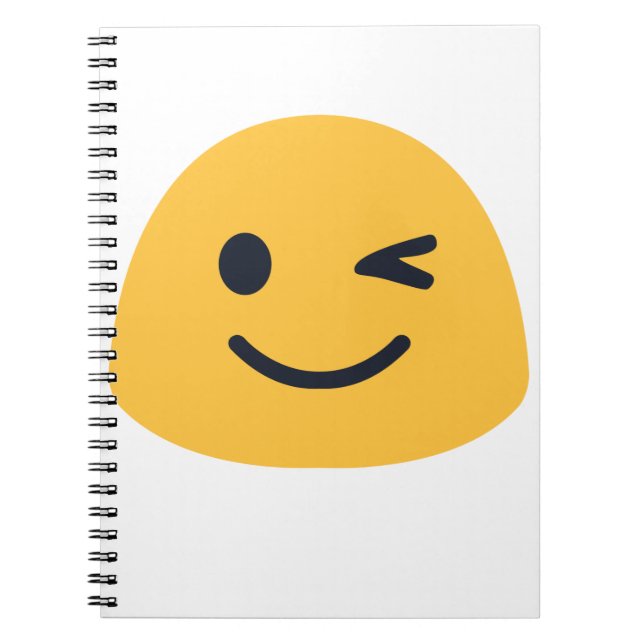 Wink Emoji Notebook (Front)