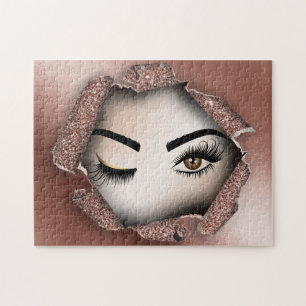wink eye makeup artist crown lash queen jigsaw puzzle