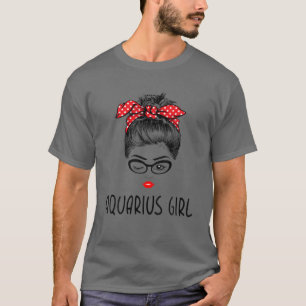 Wink Eye Woman January, Aquarius Girl Birthday S W T-Shirt