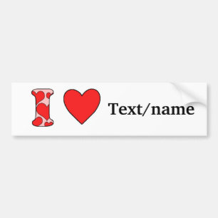 Wink i love costomized bumper sticker